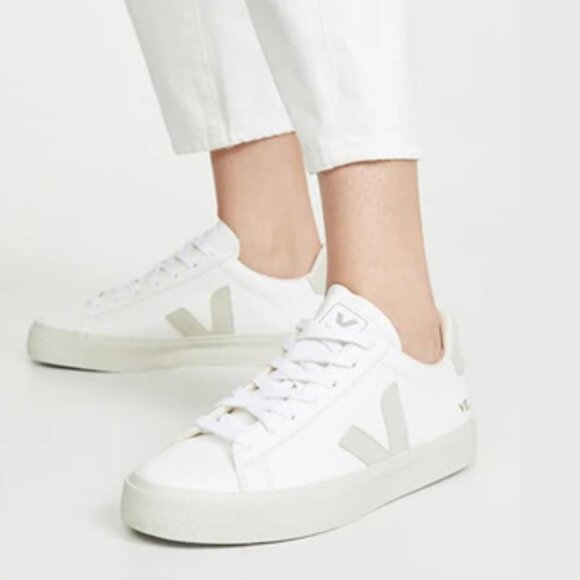 Veja Campo Lace Up Leather Sneakers Extra White Natural Suede EU 39 US 8 NEW - Picture 1 of 14